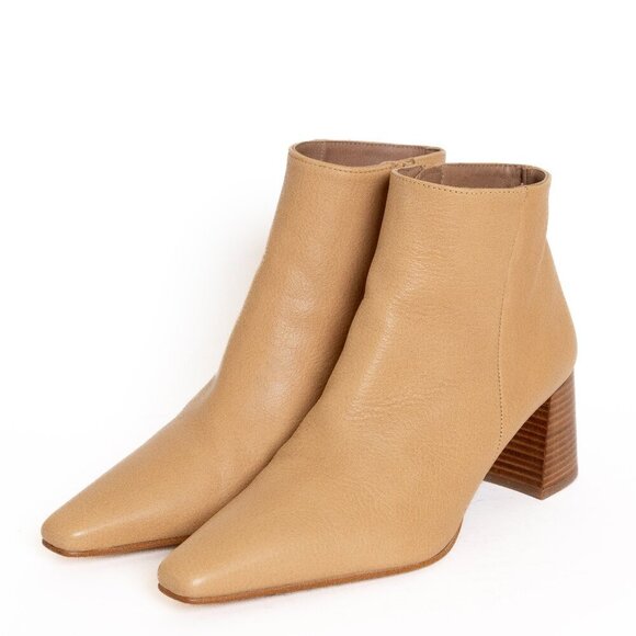 Flattered Leather Boot Cognac Cream Beige Ankle Bootie Remi EU 40 - Picture 4 of 16